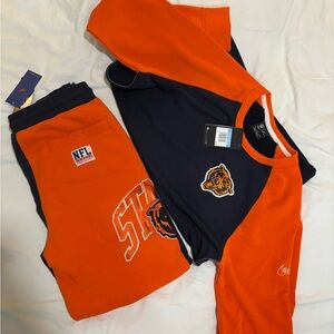 NWT Chicago Bears Orange & Navy Crewneck Sweatshirt and Joggers Set by NFL Team